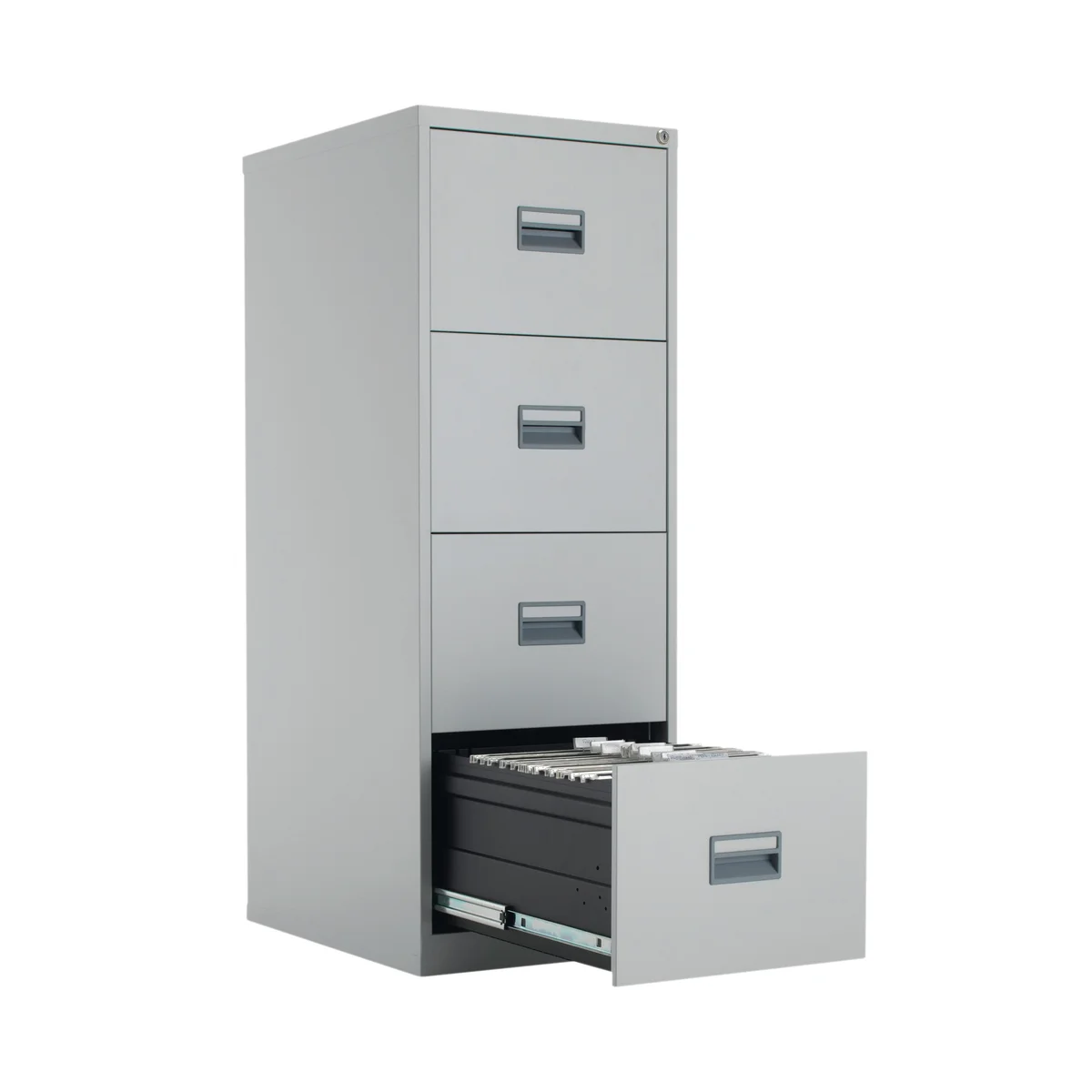 Talos 4 Drawer Filing Cabinet 465x620x1300mm Grey TCS4FC-GR - Image 3