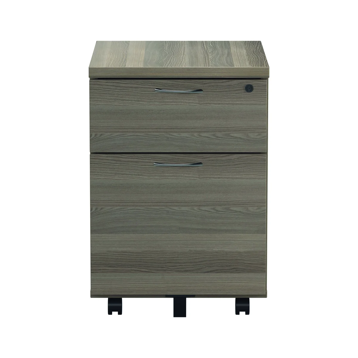 Jemini 2 Drawer Mobile Pedestal 404x500x595mm Grey Oak KF78943 - Image 4