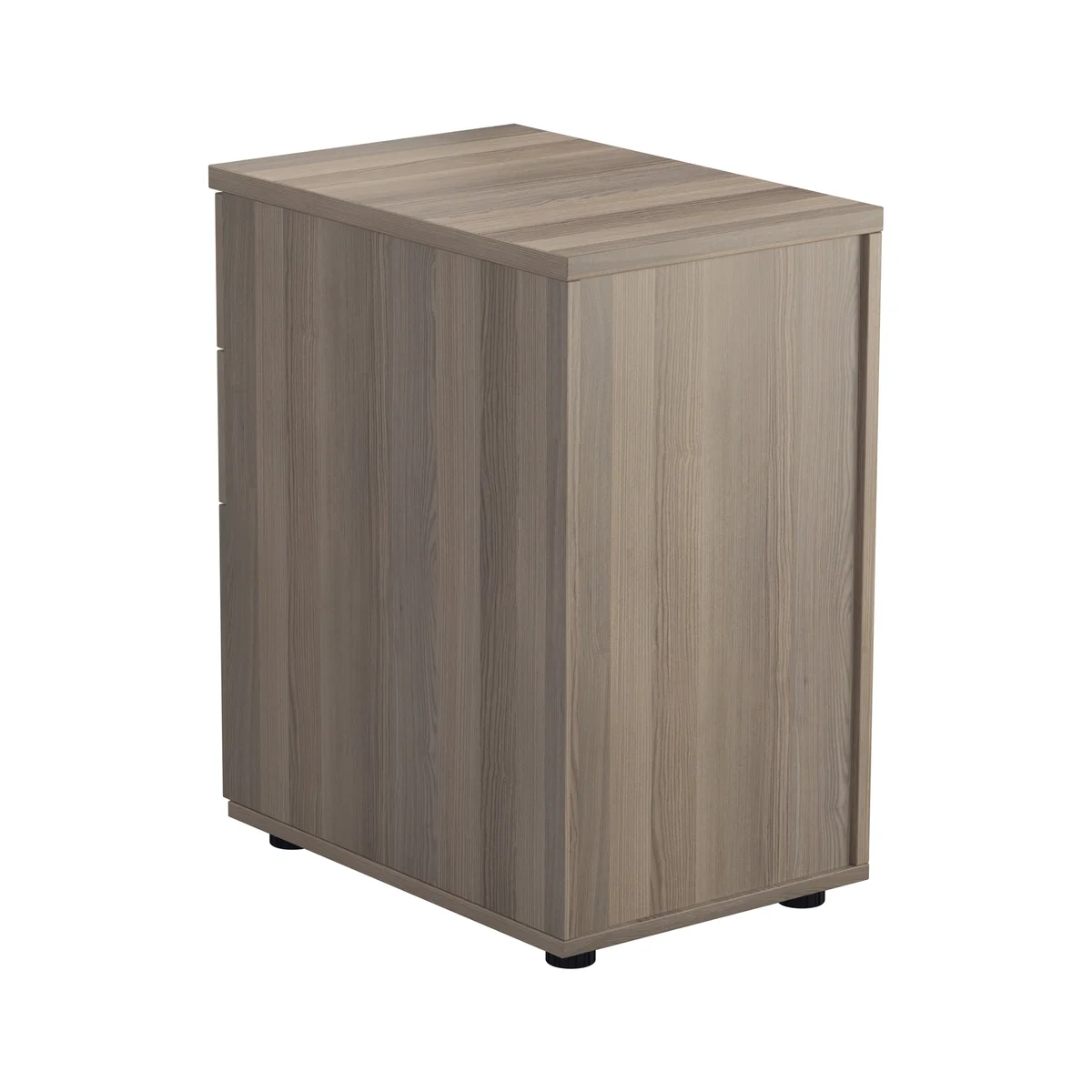 Jemini 3 Drawer Desk High Pedestal 404x600x730mm Grey Oak KF78949 - Image 3