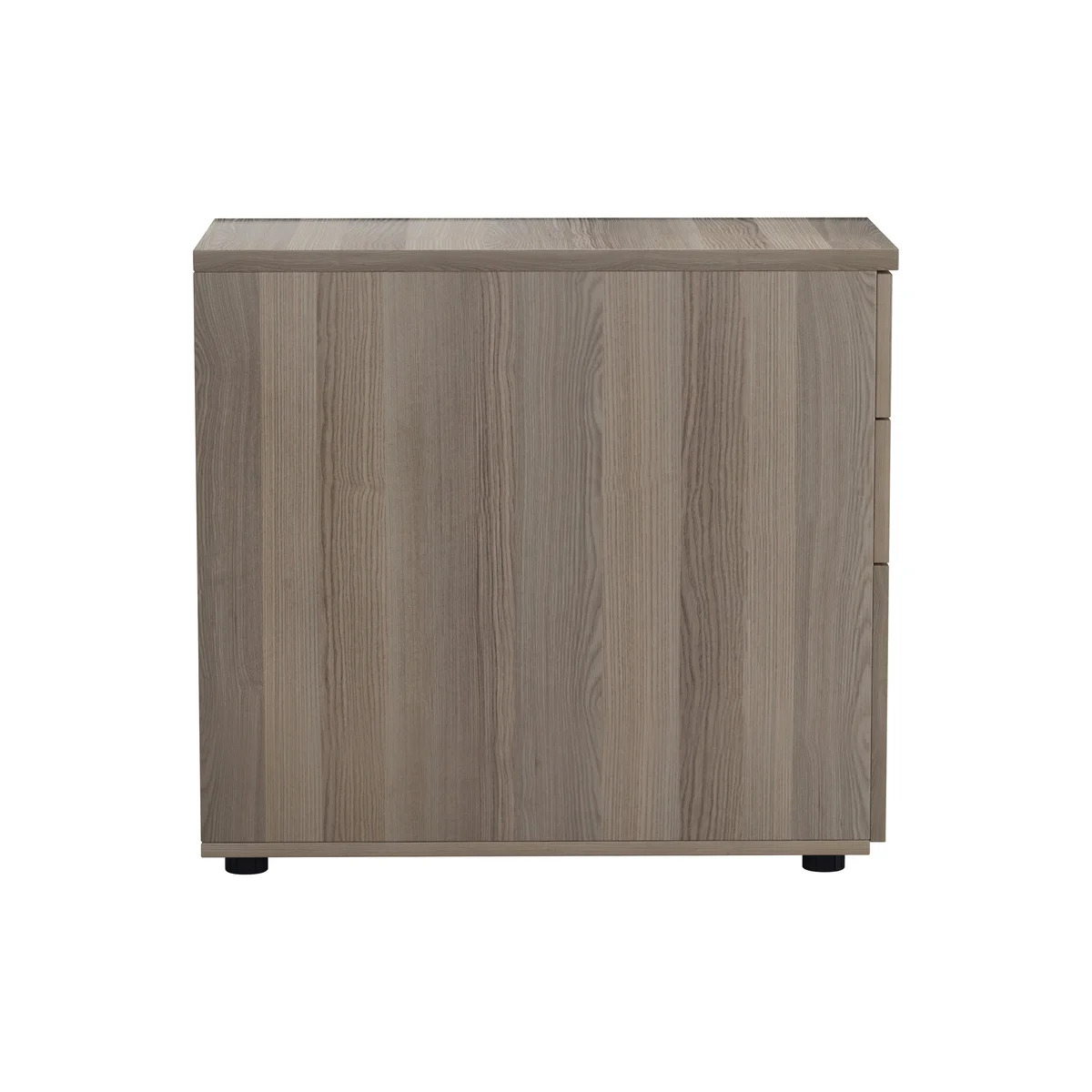 Jemini 3 Drawer Desk High Pedestal 404x800x730mm Grey Oak KF78951 - Image 3