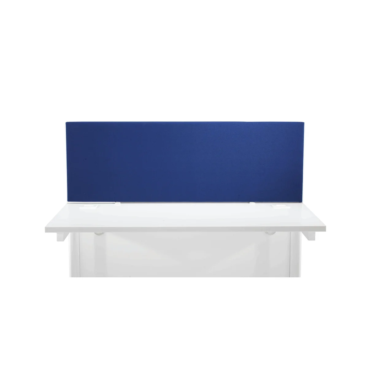 Jemini Straight Desk Mounted Screen 1200x25x400mm Blue KF78978 - Image 2