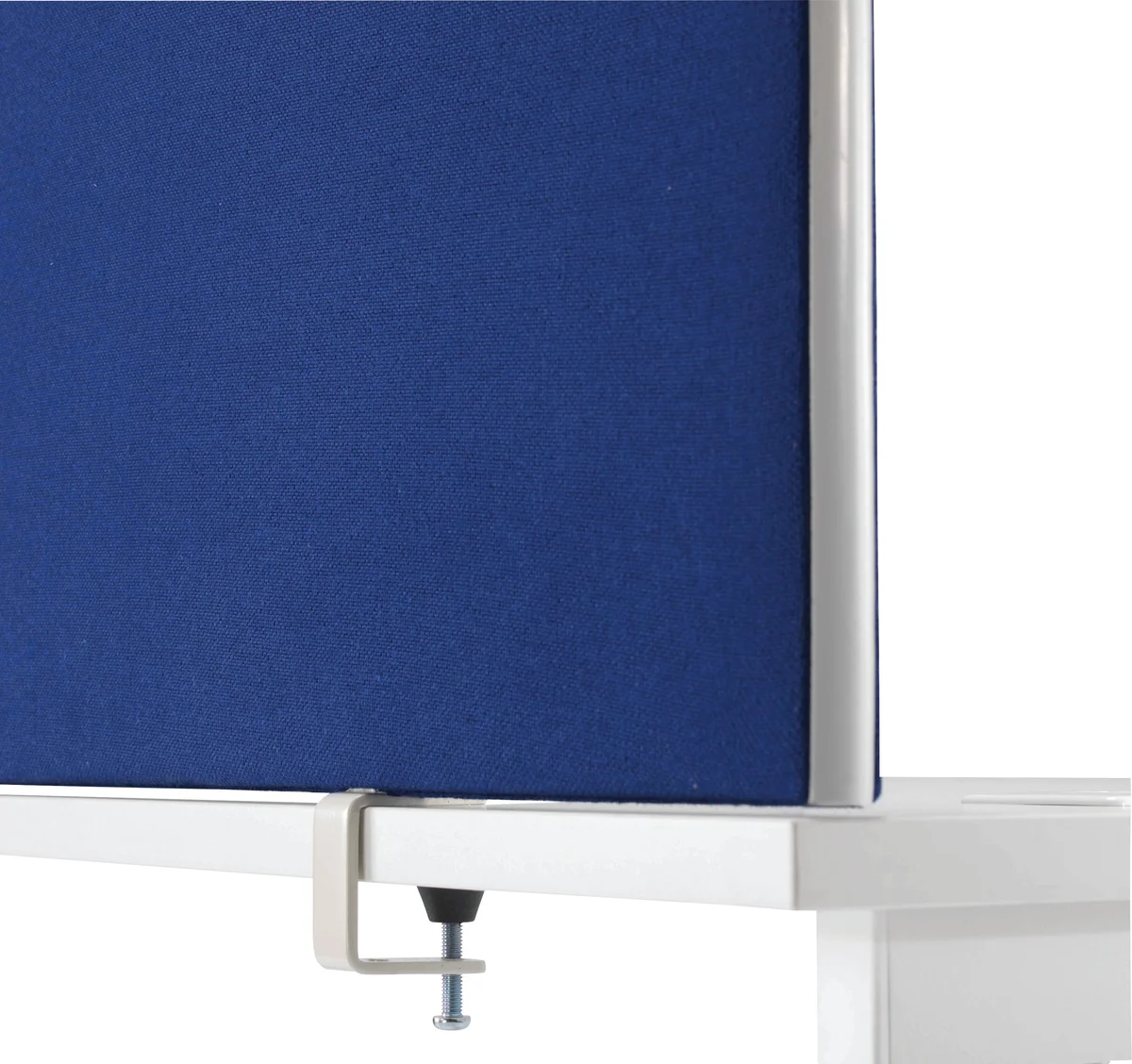 Jemini Straight Desk Mounted Screen 1600x25x400mm Blue KF78981 - Image 3