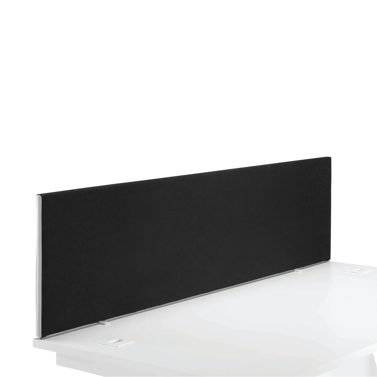 Jemini Straight Desk Mounted Screen 1200x25x400mm Black KF78998 - Image 2