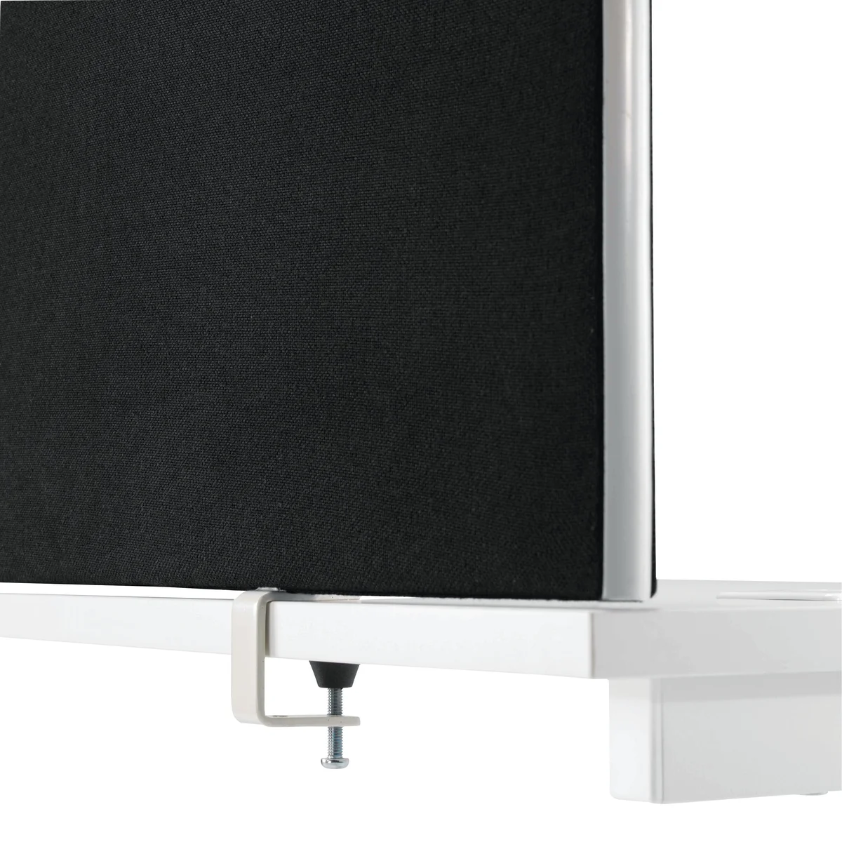 Jemini Straight Desk Mounted Screen 1200x25x400mm Black KF78998 - Image 3