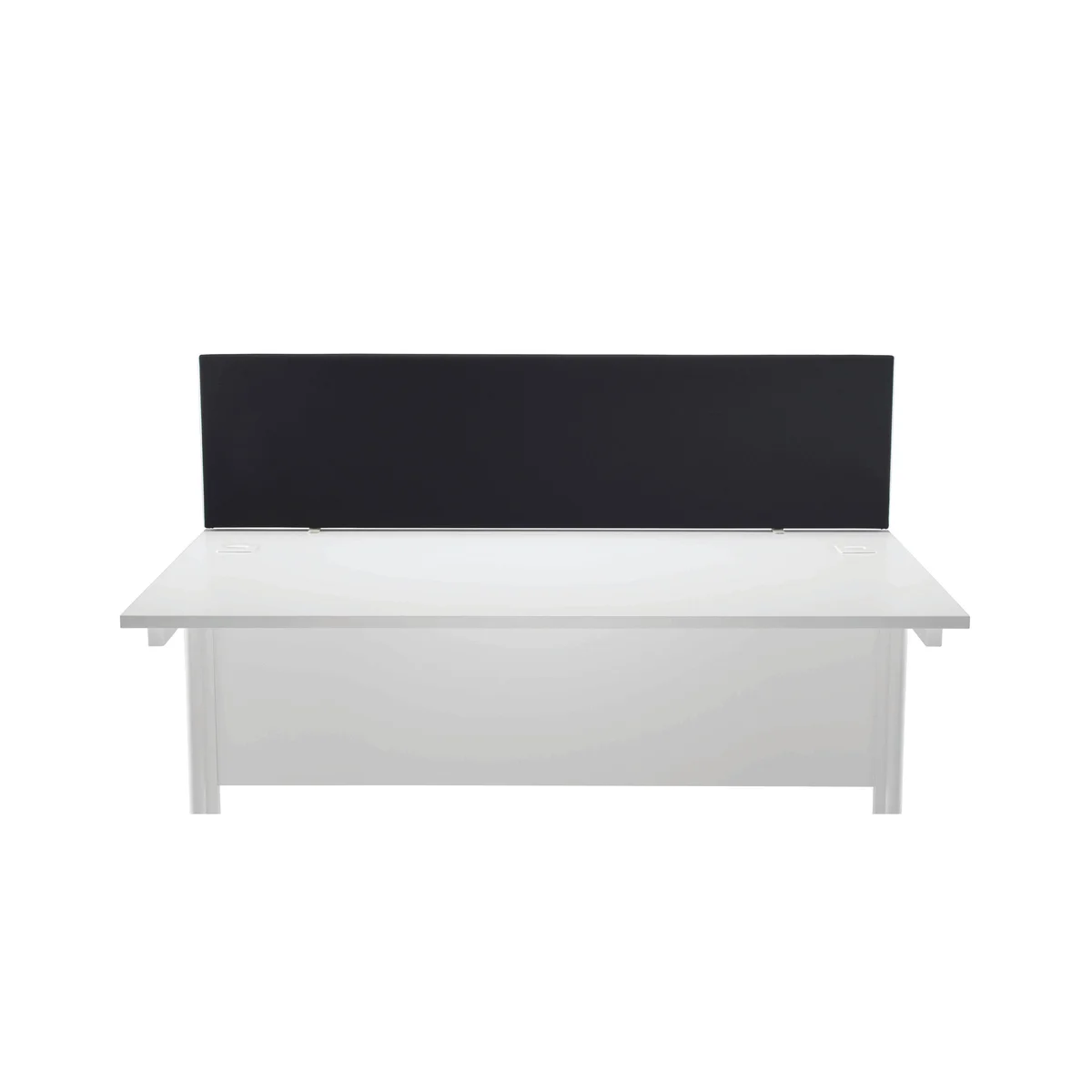 Jemini Straight Desk Mounted Screen 1600x25x400mm Black KF79001 - Image 2