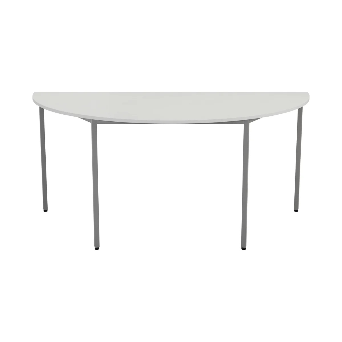 Jemini Semi Circular Multipurpose Table 1600x800x730mm White KF79033 - Image 2