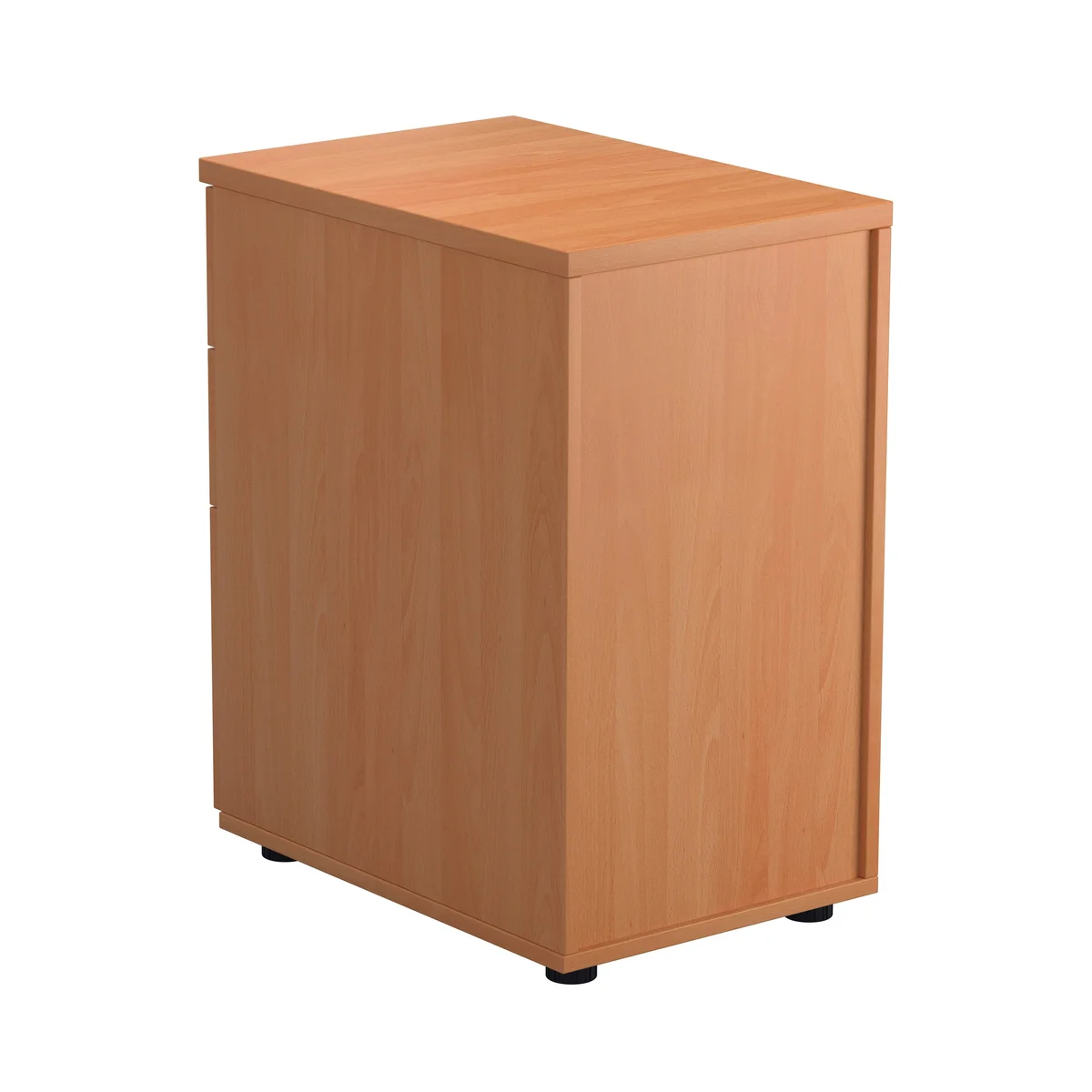 Jemini 3 Drawer Desk High Pedestal 404x600x730mm Beech KF79738 - Image 3
