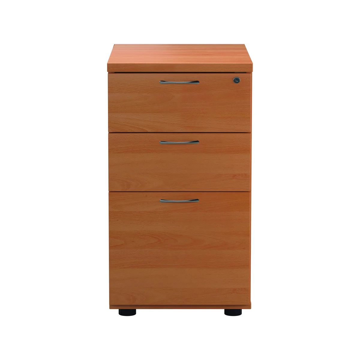Jemini 3 Drawer Desk High Pedestal 404x600x730mm Beech KF79738 - Image 4