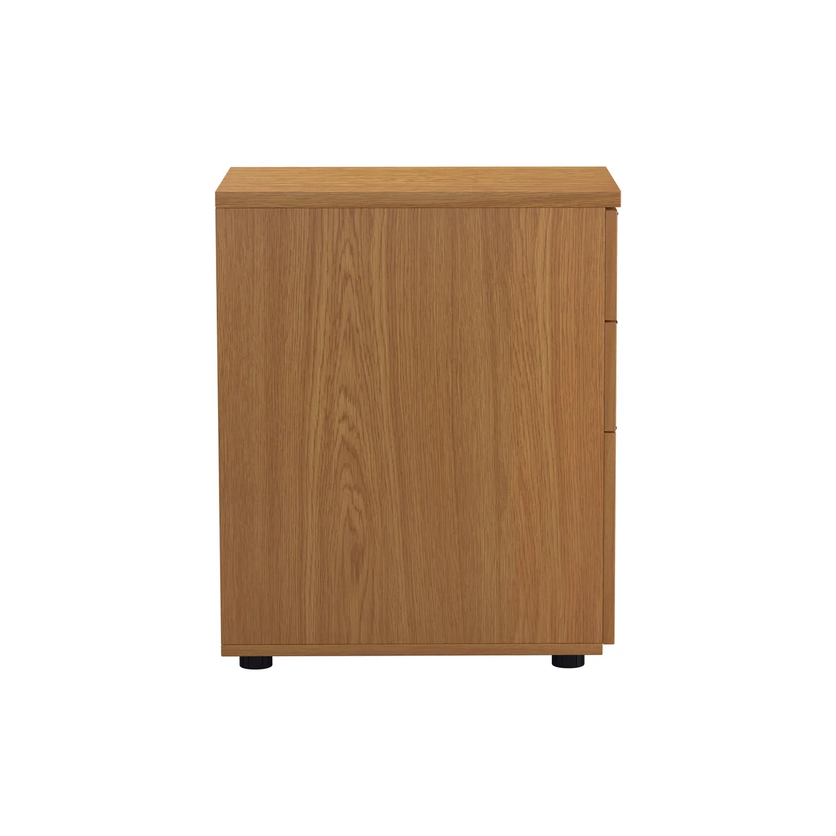 Jemini 3 Drawer Desk High Pedestal 404x600x730mm Nova Oak KF79858 - Image 2