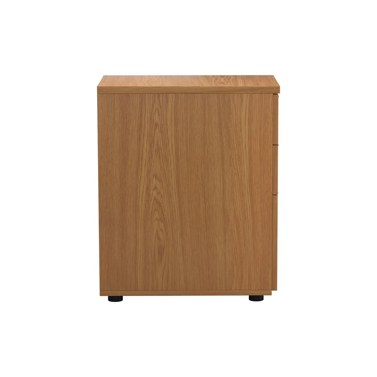 Jemini 3 Drawer Desk High Pedestal 404x800x730mm Nova Oak KF79859 - Image 2
