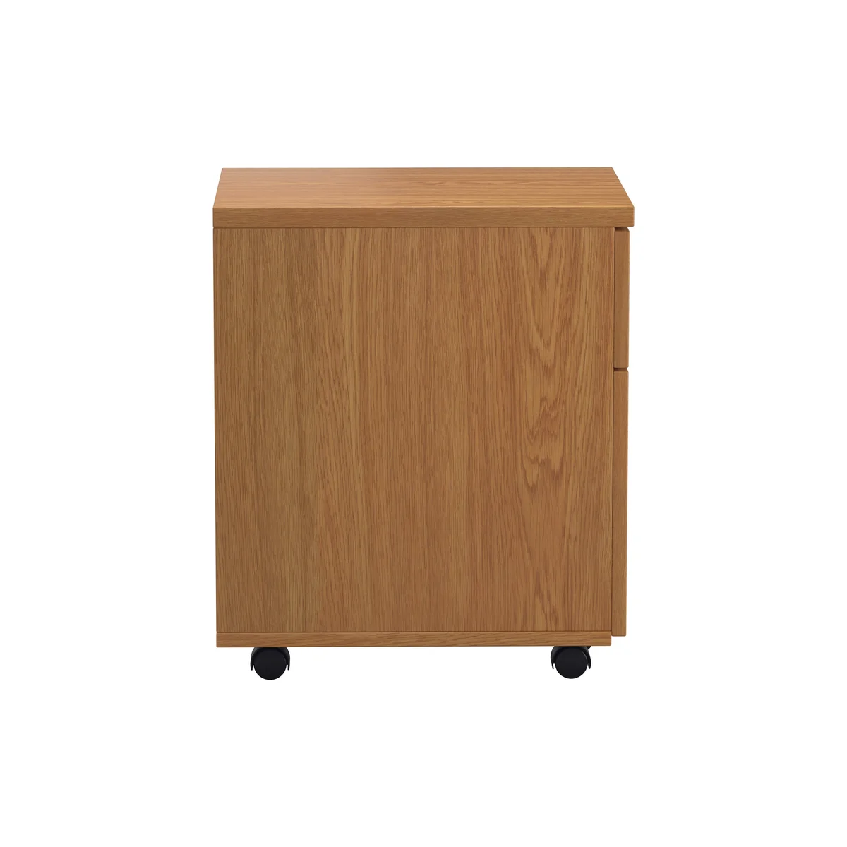 Jemini 2 Drawer Mobile Pedestal 404x500x595mm Nova Oak KF79872 - Image 2