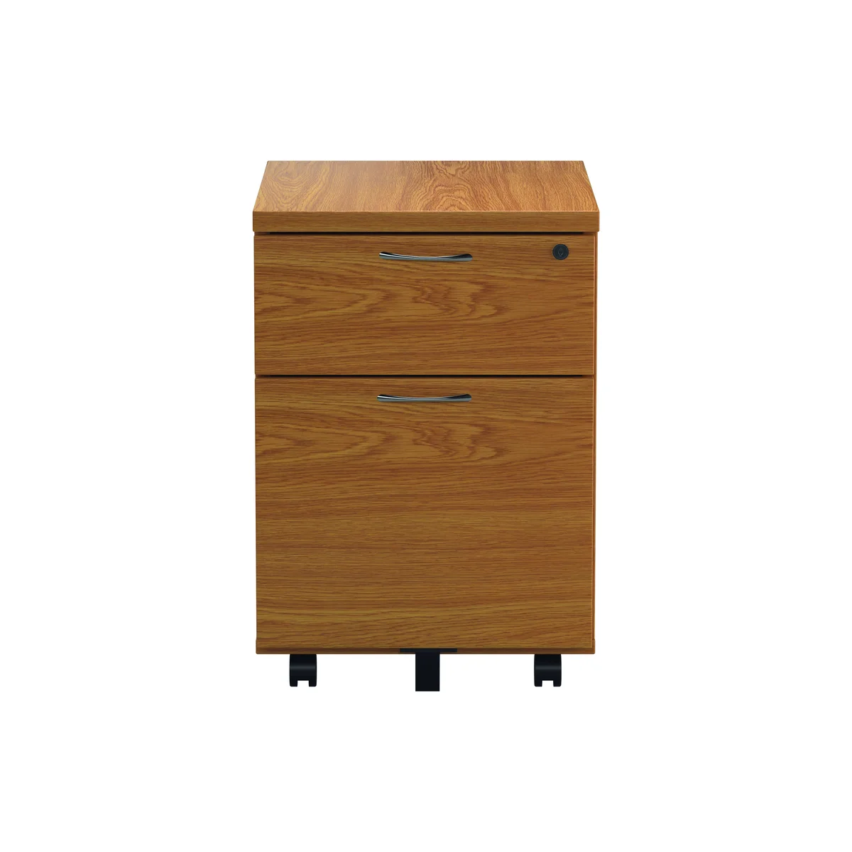 Jemini 2 Drawer Mobile Pedestal 404x500x595mm Nova Oak KF79872 - Image 4