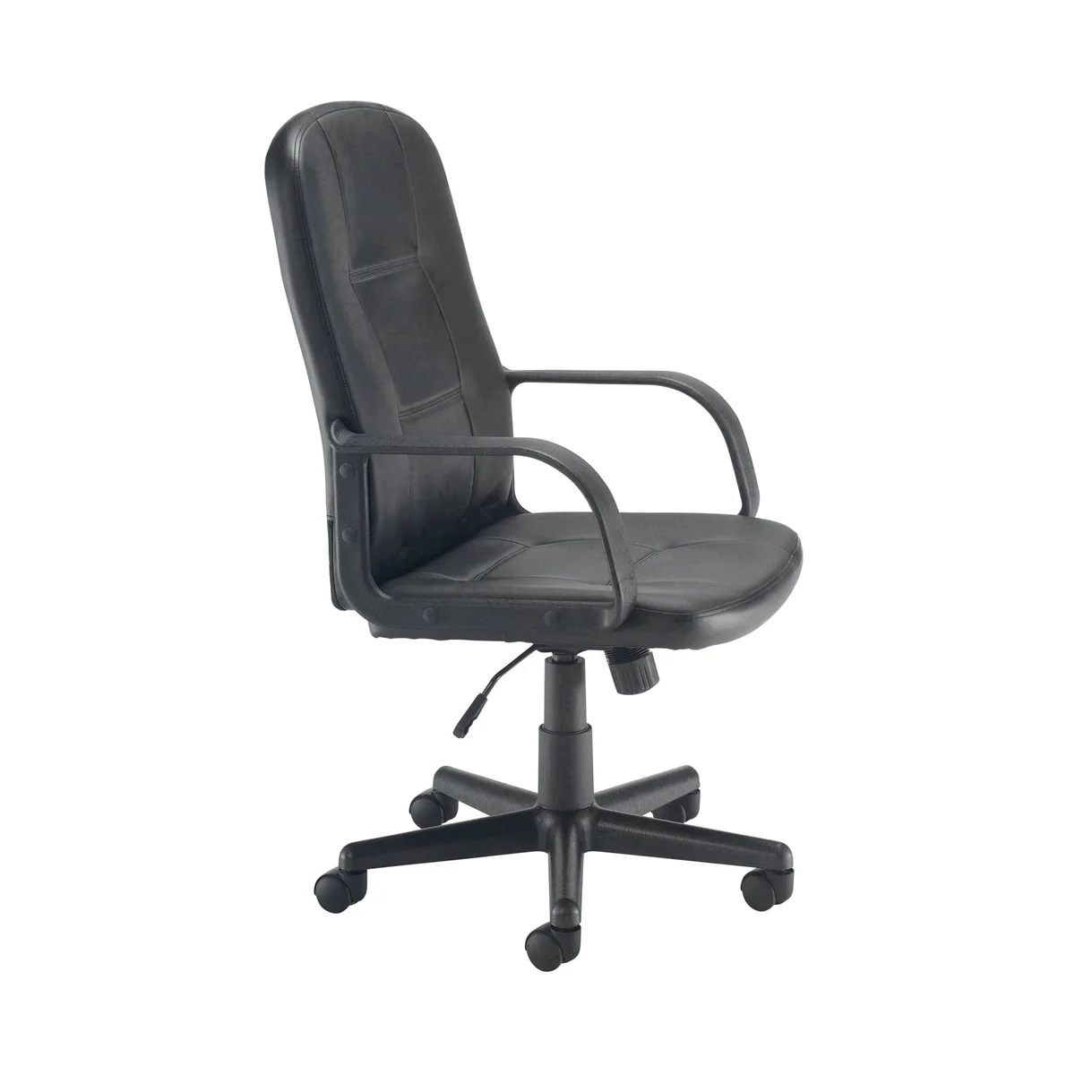 Jemini Jack 2 Executive Swivel Chair with Fixed Arms 620x600x1020-1135mm Polyurethane Black KF79887 - Image 2