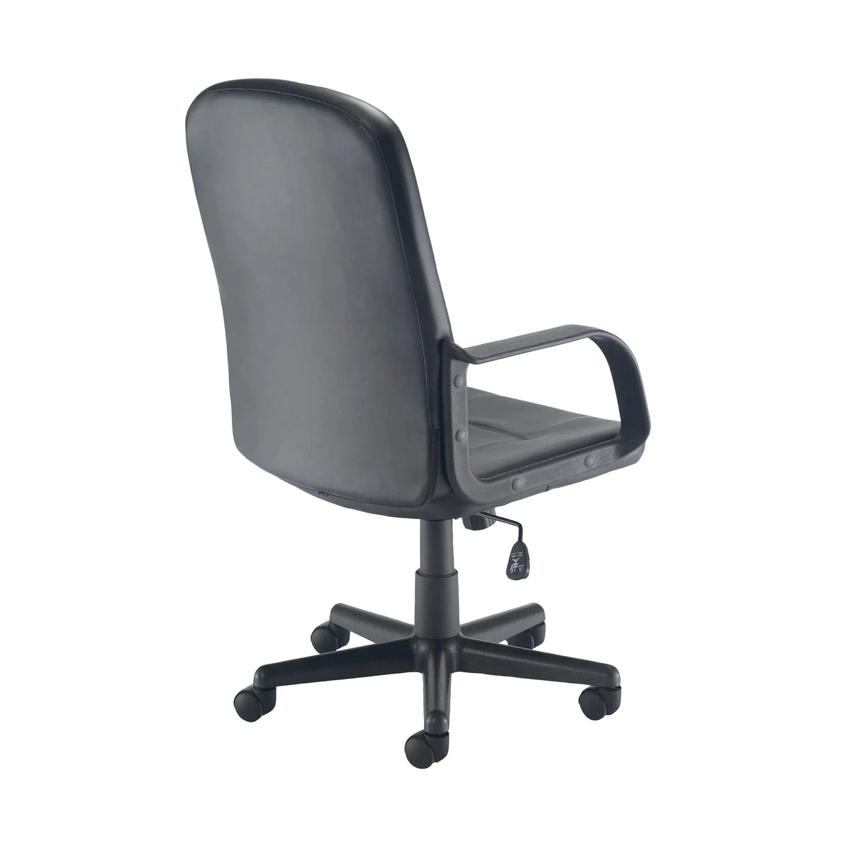 Jemini Jack 2 Executive Swivel Chair with Fixed Arms 620x600x1020-1135mm Polyurethane Black KF79887 - Image 3