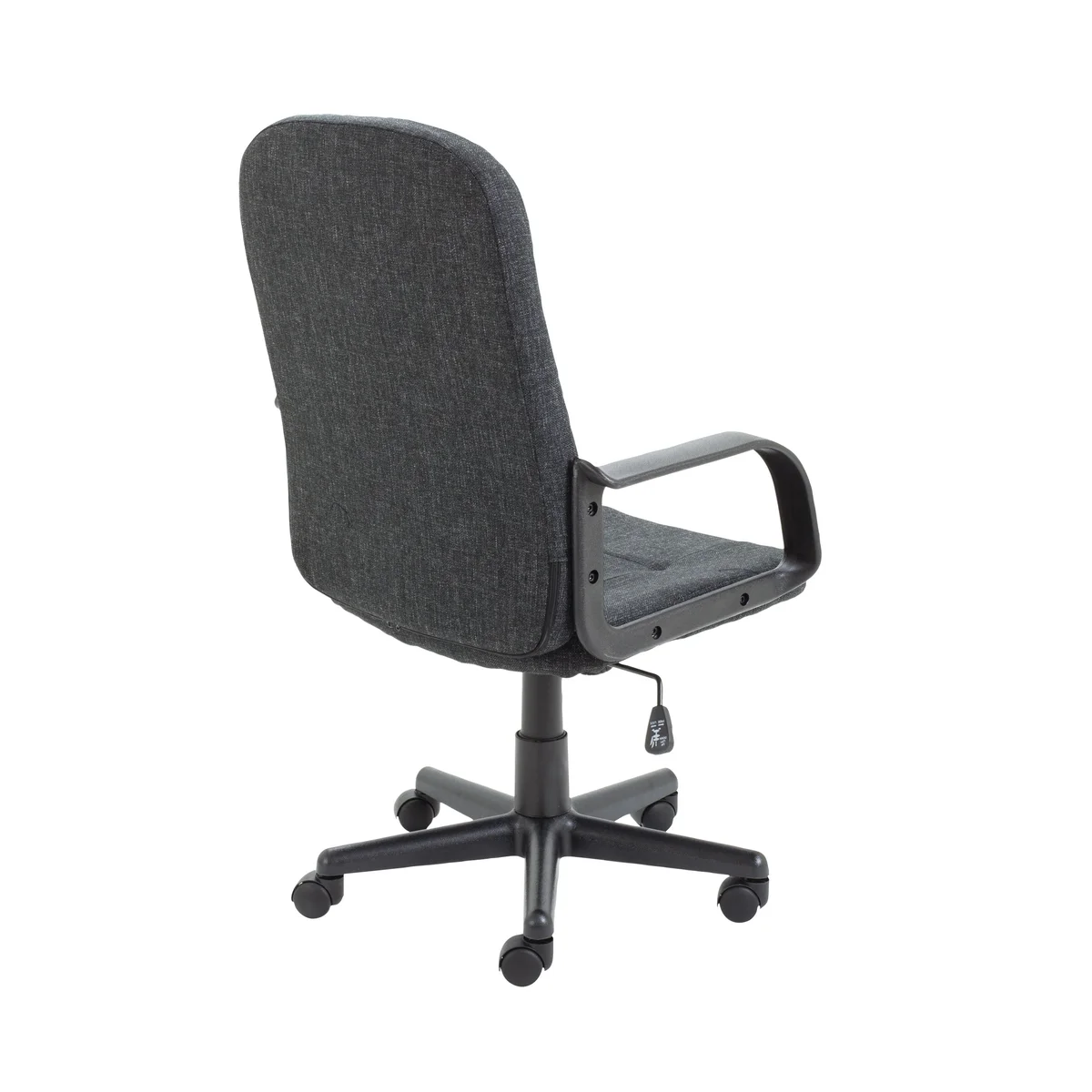 Jemini Jack 2 Executive Swivel Chair with Fixed Arms 620x600x1020-1135mm Fabric Charcoal KF79889 - Image 3