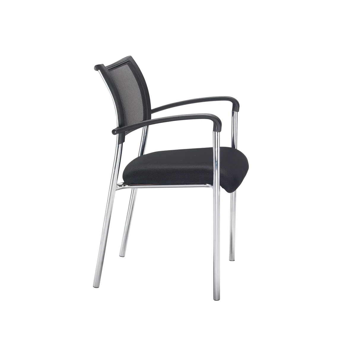Jemini Jupiter Conference Chair with Arms 555x550x860mm Mesh Back Black/Chrome KF79891 - Image 2