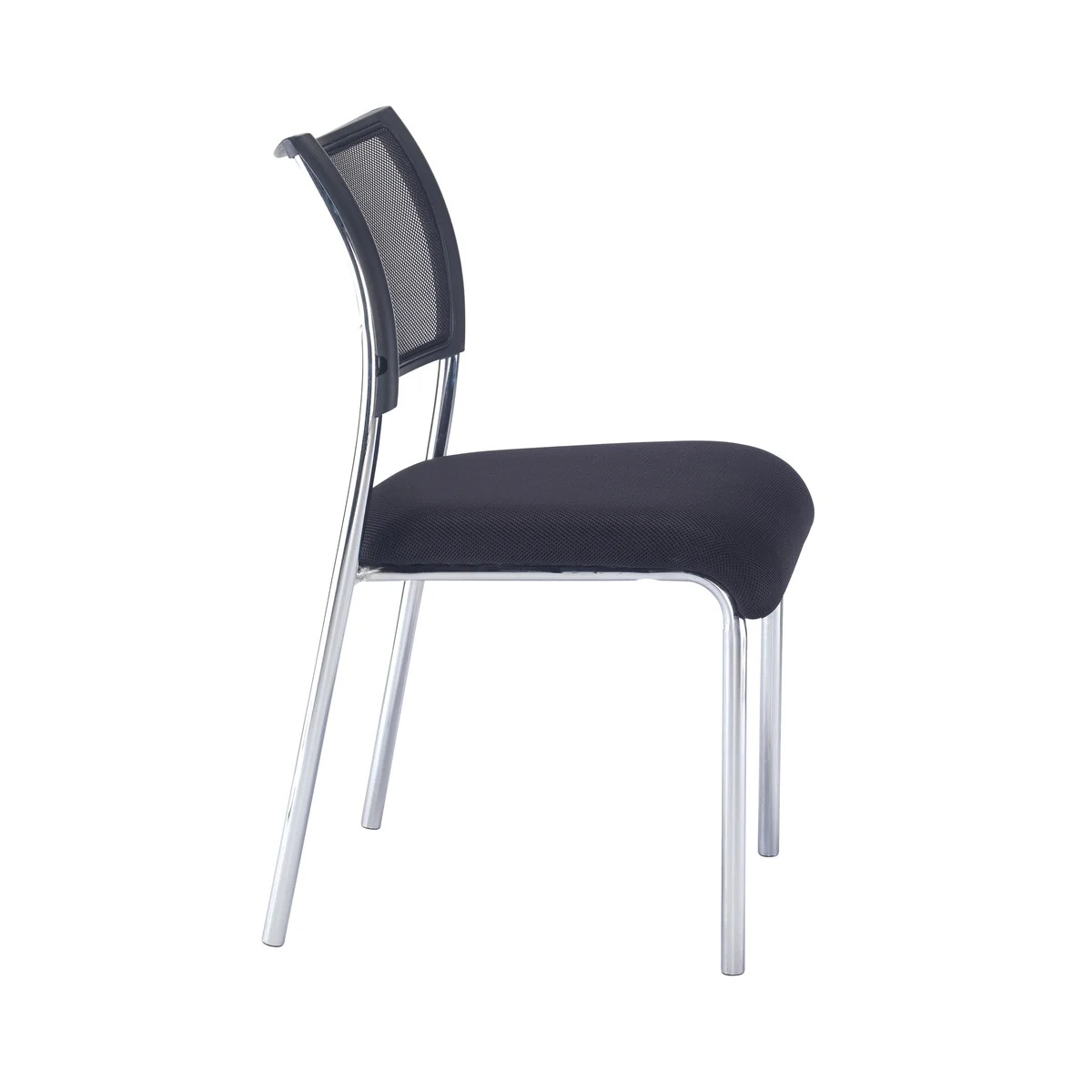 Jemini Jupiter Conference Chair 555x550x860mm Mesh Back Black/Chrome KF79892 - Image 2