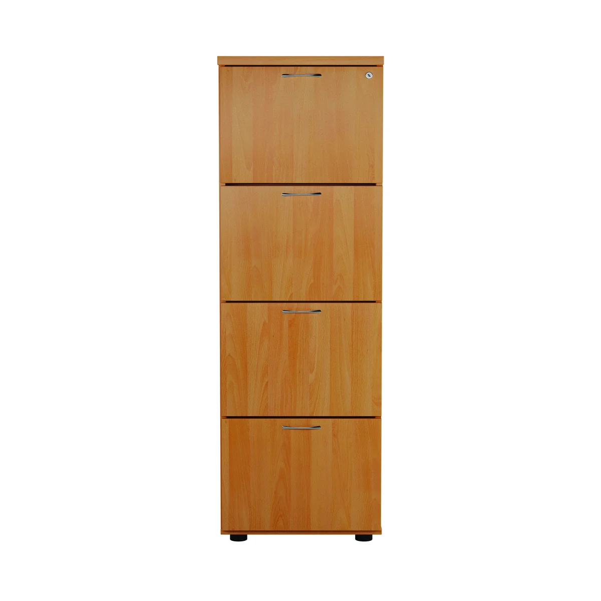 First 4 Drawer Filing Cabinet 464x600x1365mm Beech KF79917 - Image 4