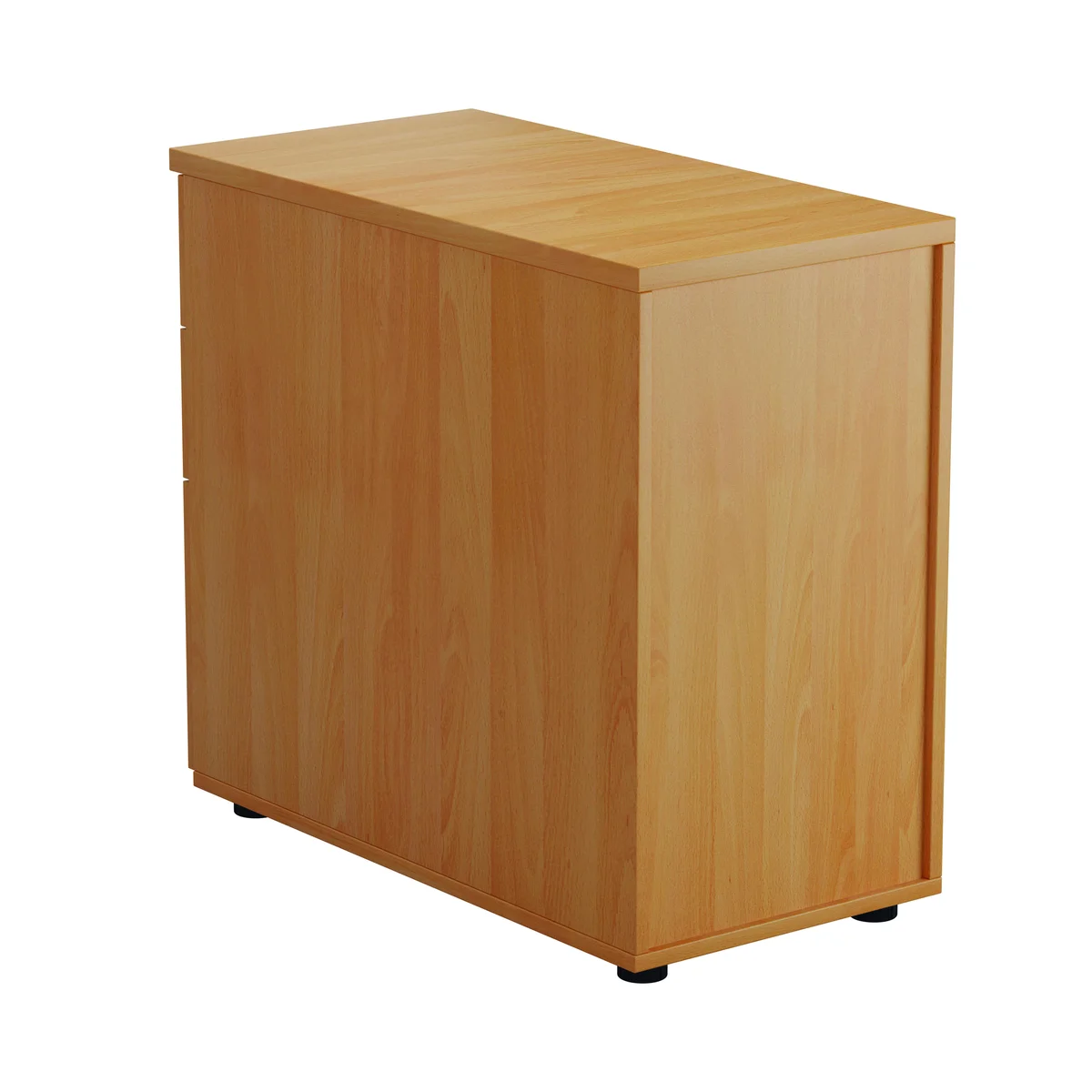 First 3 Drawer Desk High Pedestal 404x800x730mm Beech KF79930 - Image 4