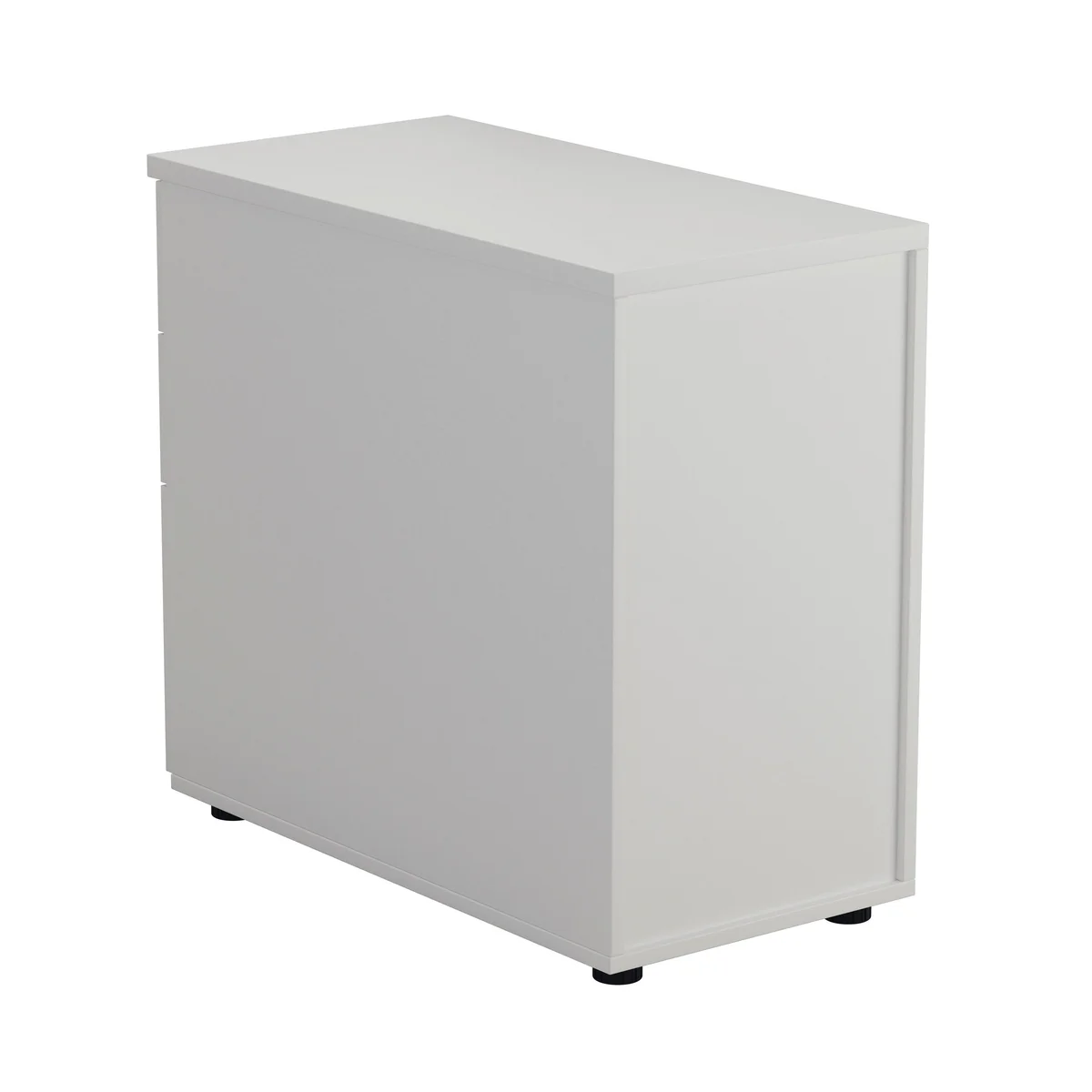 First 3 Drawer Desk High Pedestal 404x800x730mm White KF79932 - Image 3