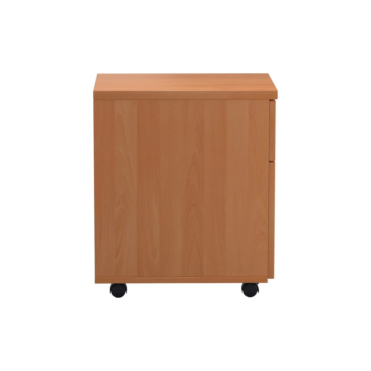 First 2 Drawer Mobile Pedestal 404x500x595mm Beech KF79989 - Image 2