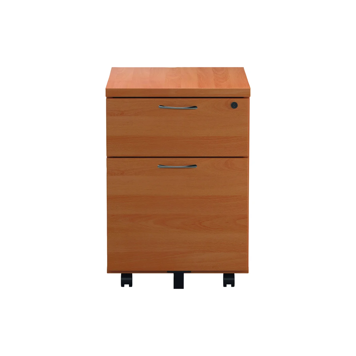 First 2 Drawer Mobile Pedestal 404x500x595mm Beech KF79989 - Image 4