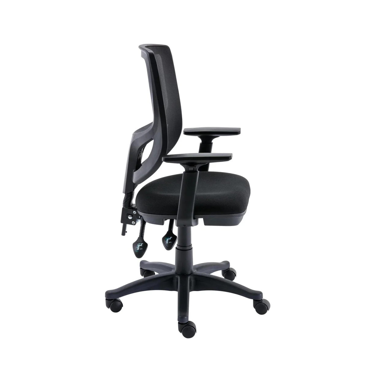 Astin Nesta Mesh Back Operator Chair Black with Adjustable Arms 590x900x1050mm Charcoal KF800023 - Image 2