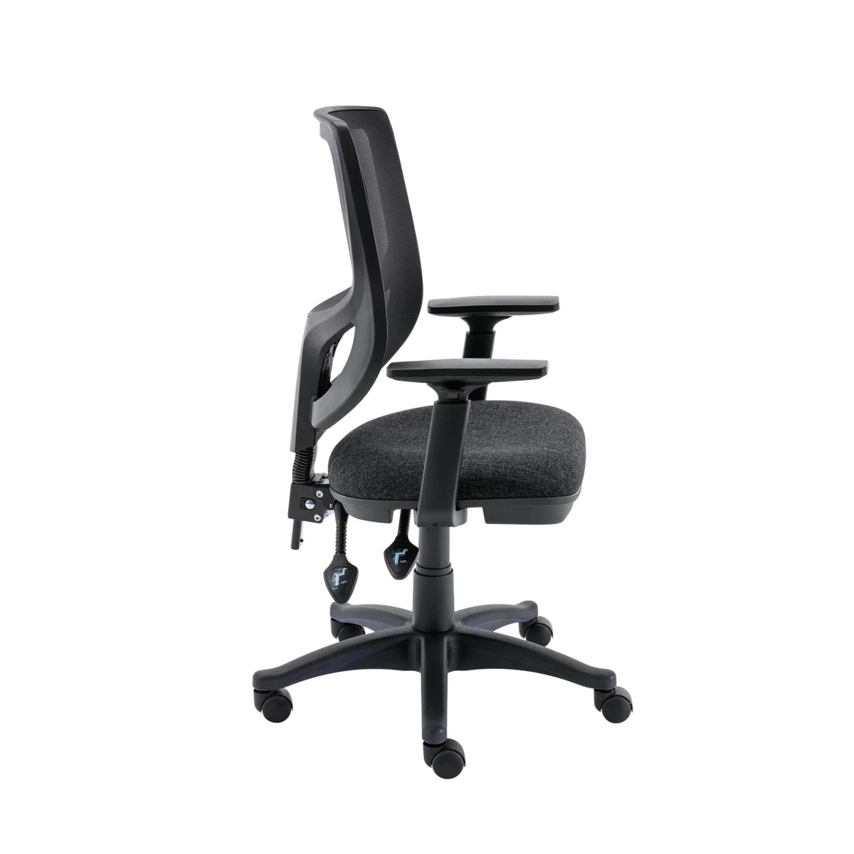 Astin Nesta Mesh Back Operator Chair Charcoal with Adjustable Arms 590x900x1050mm Black KF800026 - Image 2