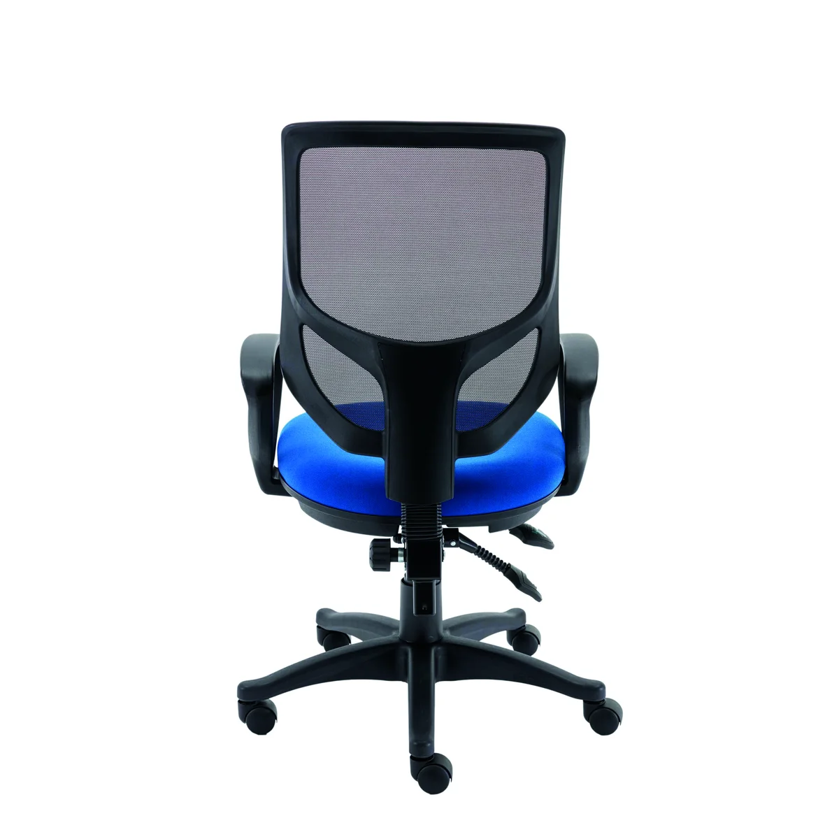 Astin Nesta Mesh Back Operator Chair Royal Blue with Fixed Arms 590x900x1050mm Charcoal KF800027 - Image 4