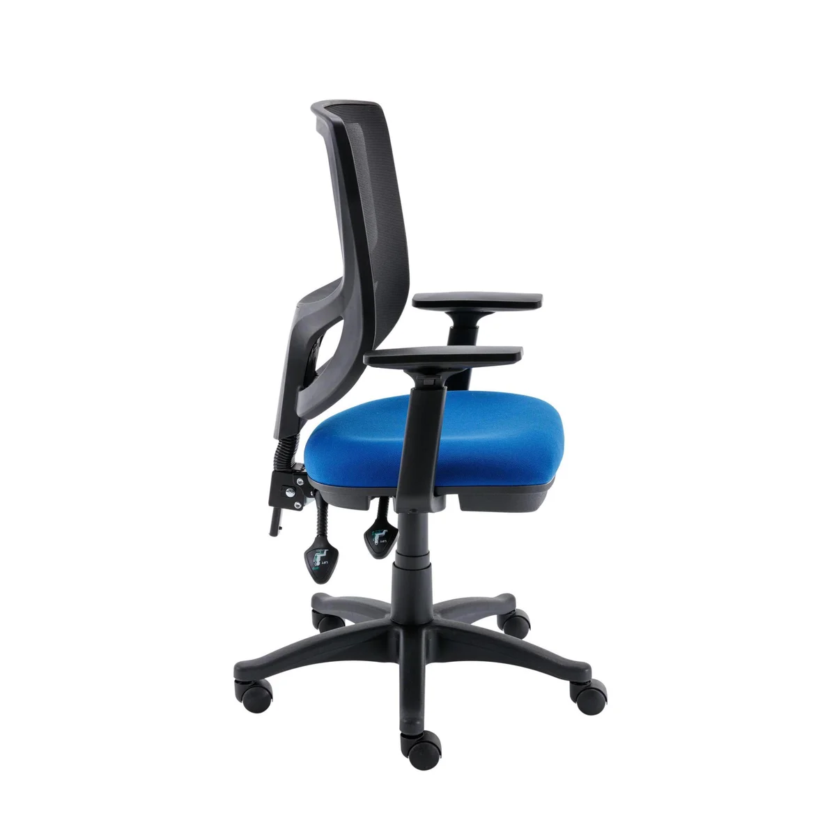Astin Nesta Mesh Back Operator Chair Adjustable Arms 590x900x1050mm Royal Blue KF800028 - Image 2