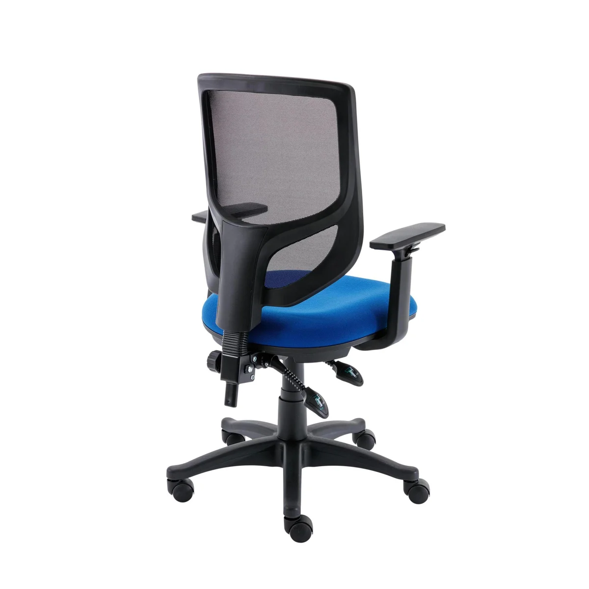 Astin Nesta Mesh Back Operator Chair Adjustable Arms 590x900x1050mm Royal Blue KF800028 - Image 3