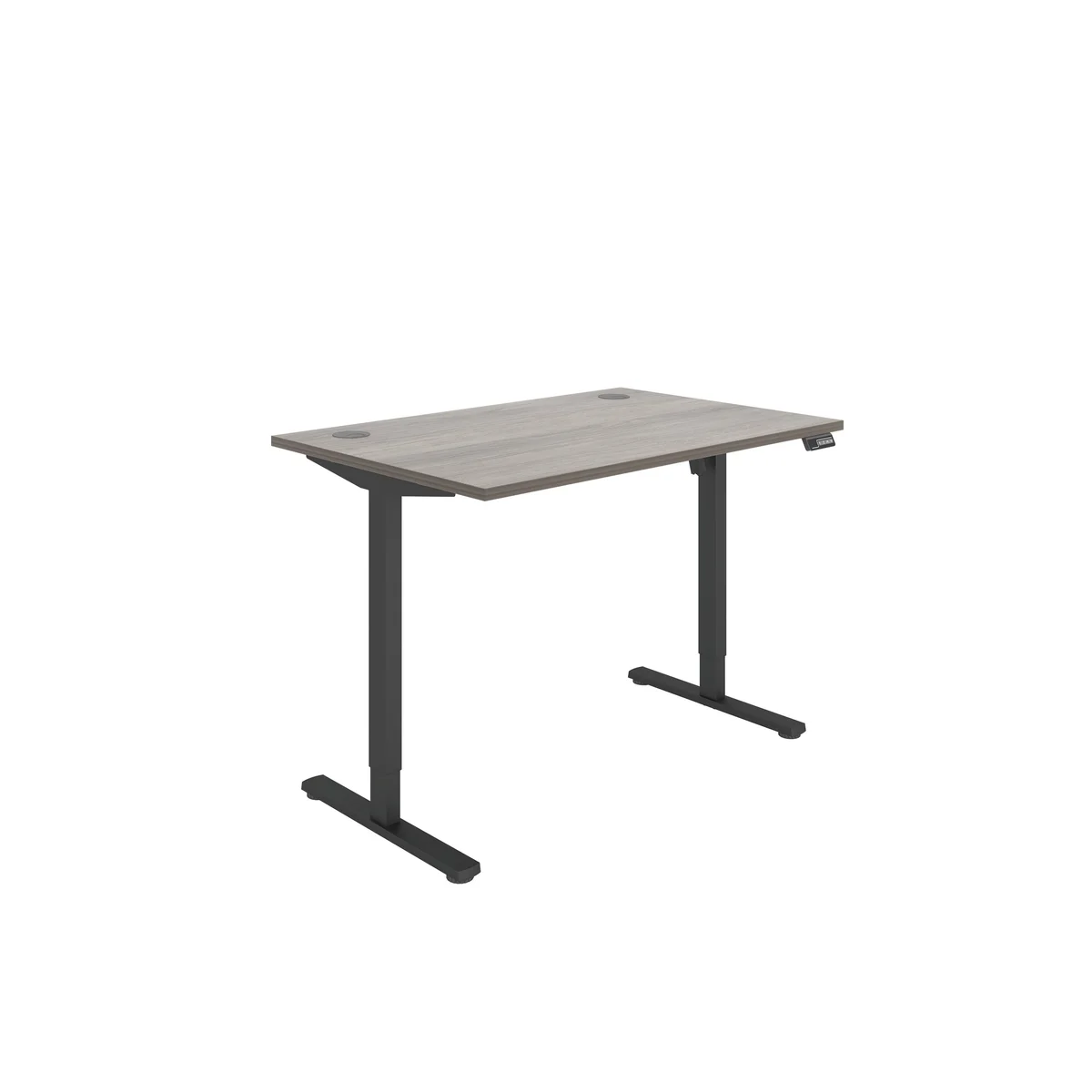 Polaris Single Motor Sit/Stand Height Adjustable Desk 1200x800 Grey Oak/Black KF800081