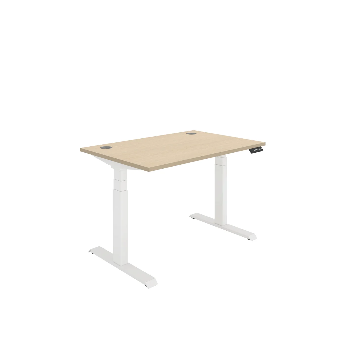 Polaris Dual Motor Sit/Stand Height Adjustable Desk 1200x800 Oak/White KF800105