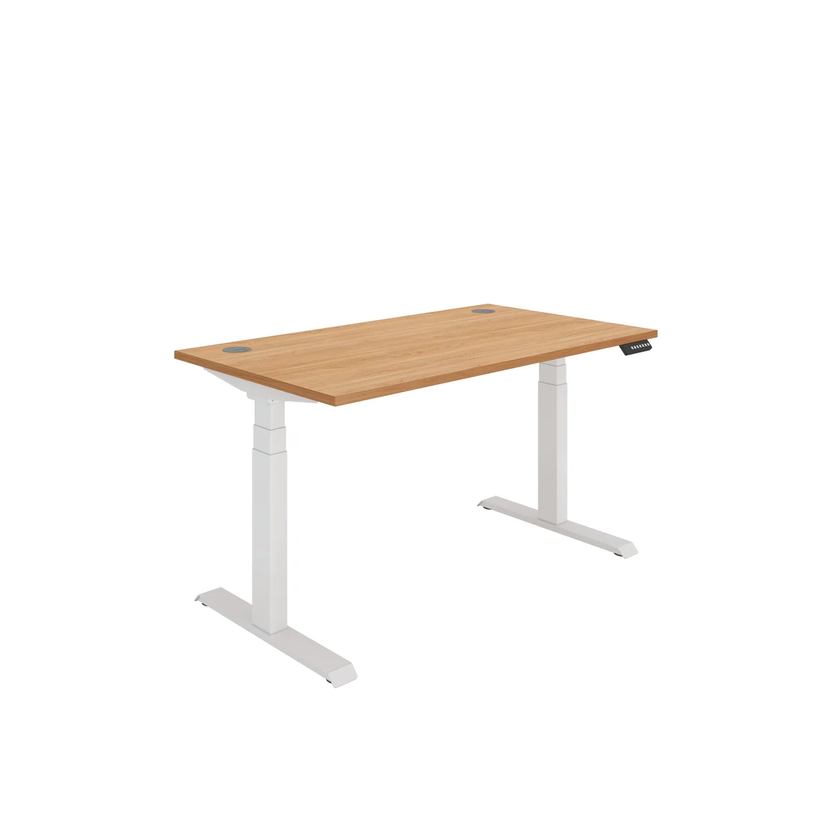 Polaris Dual Motor Sit/Stand Height Adjustable Desk 1400x800 Beech/White KF800112