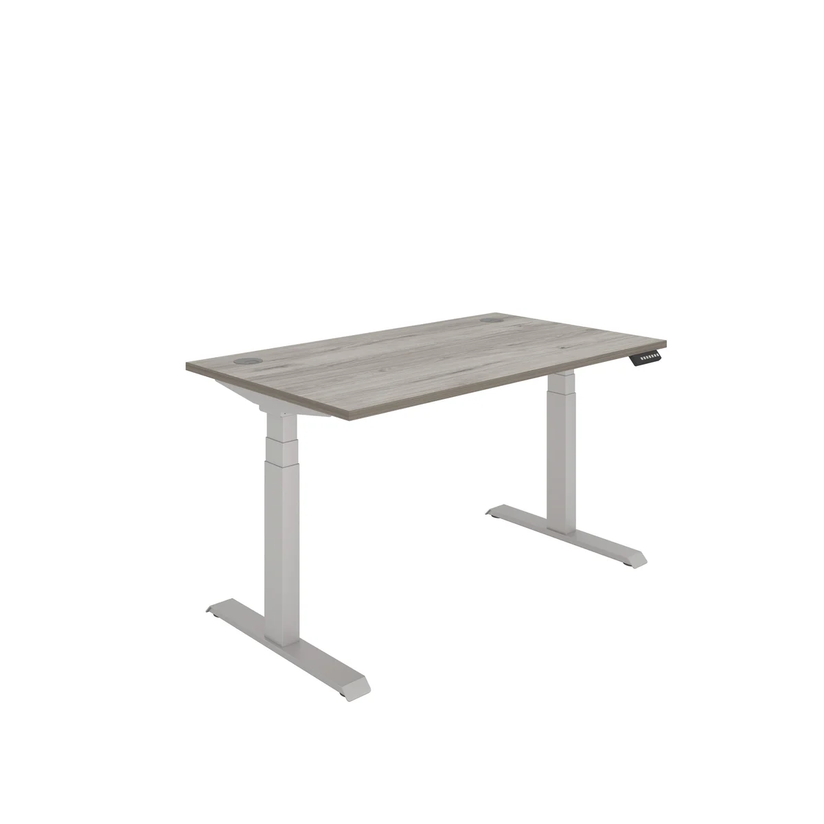 Polaris Dual Motor Sit/Stand Height Adjustable Desk 1400x800 Grey Oak/Silver KF800114