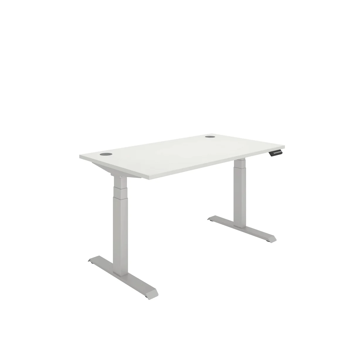 Polaris Dual Motor Sit/Stand Height Adjustable Desk 1400x800 White/Silver KF800120