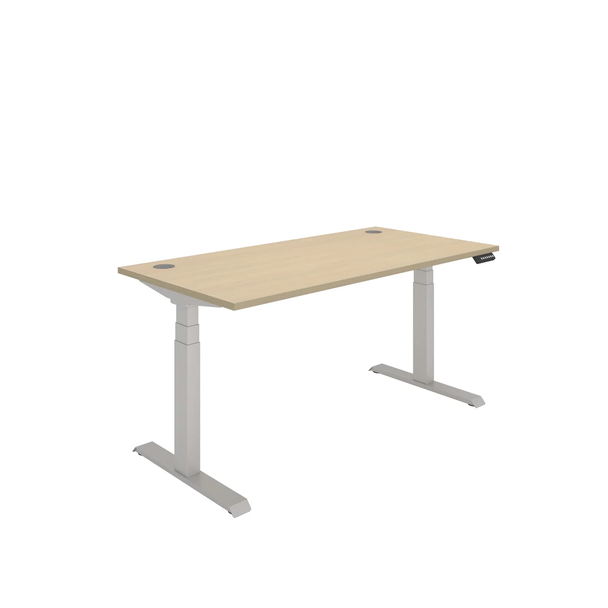 Polaris Dual Motor Sit/Stand Height Adjustable Desk 1600x800 Oak/Silver KF800129