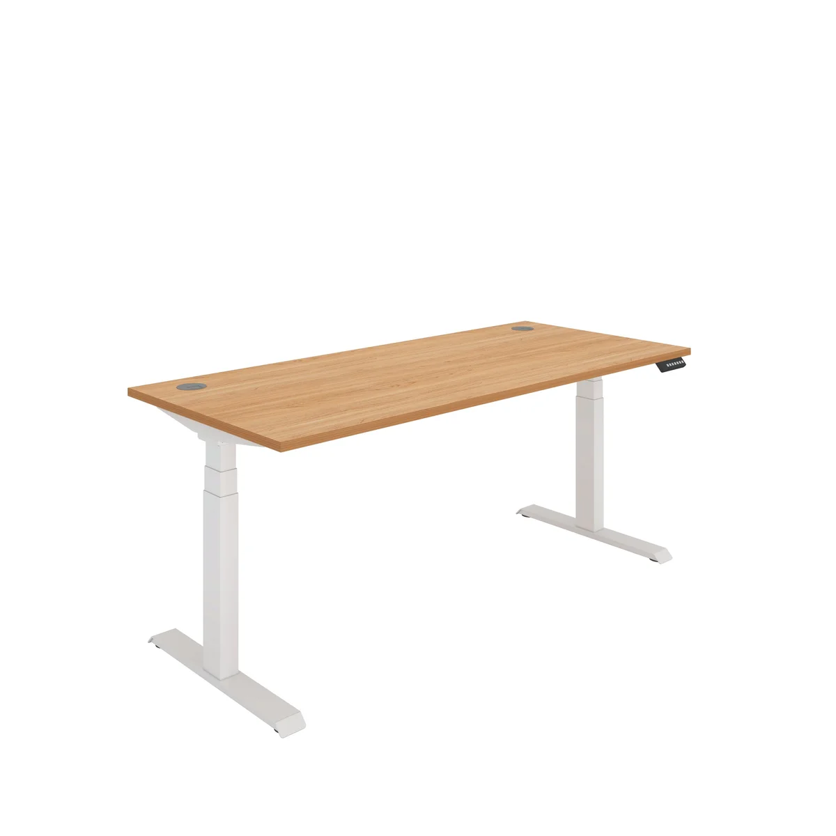 Polaris Dual Motor Sit/Stand Height Adjustable Desk 1800x800 Beech/White KF800136