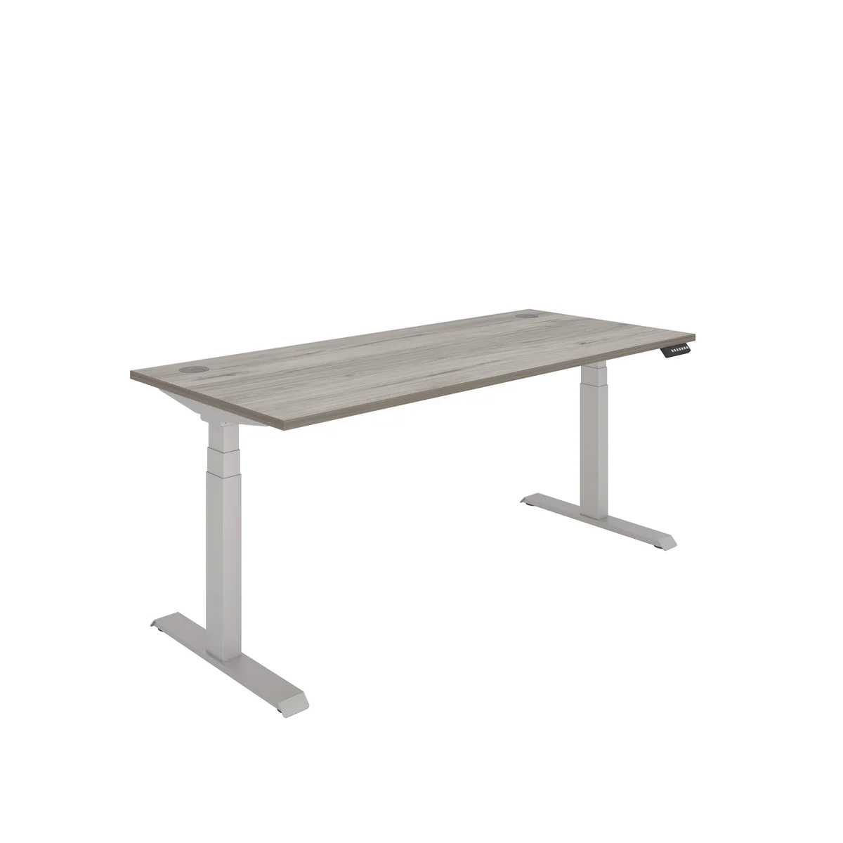 Polaris Dual Motor Sit/Stand Height Adjustable Desk 1800x800 Grey Oak/Silver KF800138