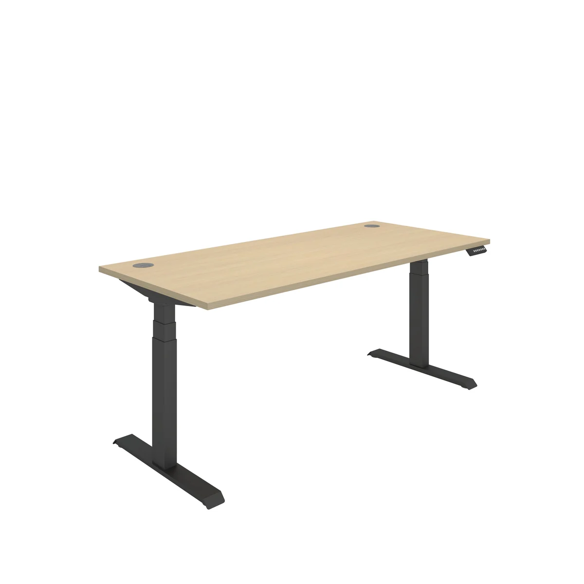 Polaris Dual Motor Sit/Stand Height Adjustable Desk 1800x800 Oak/Black KF800140