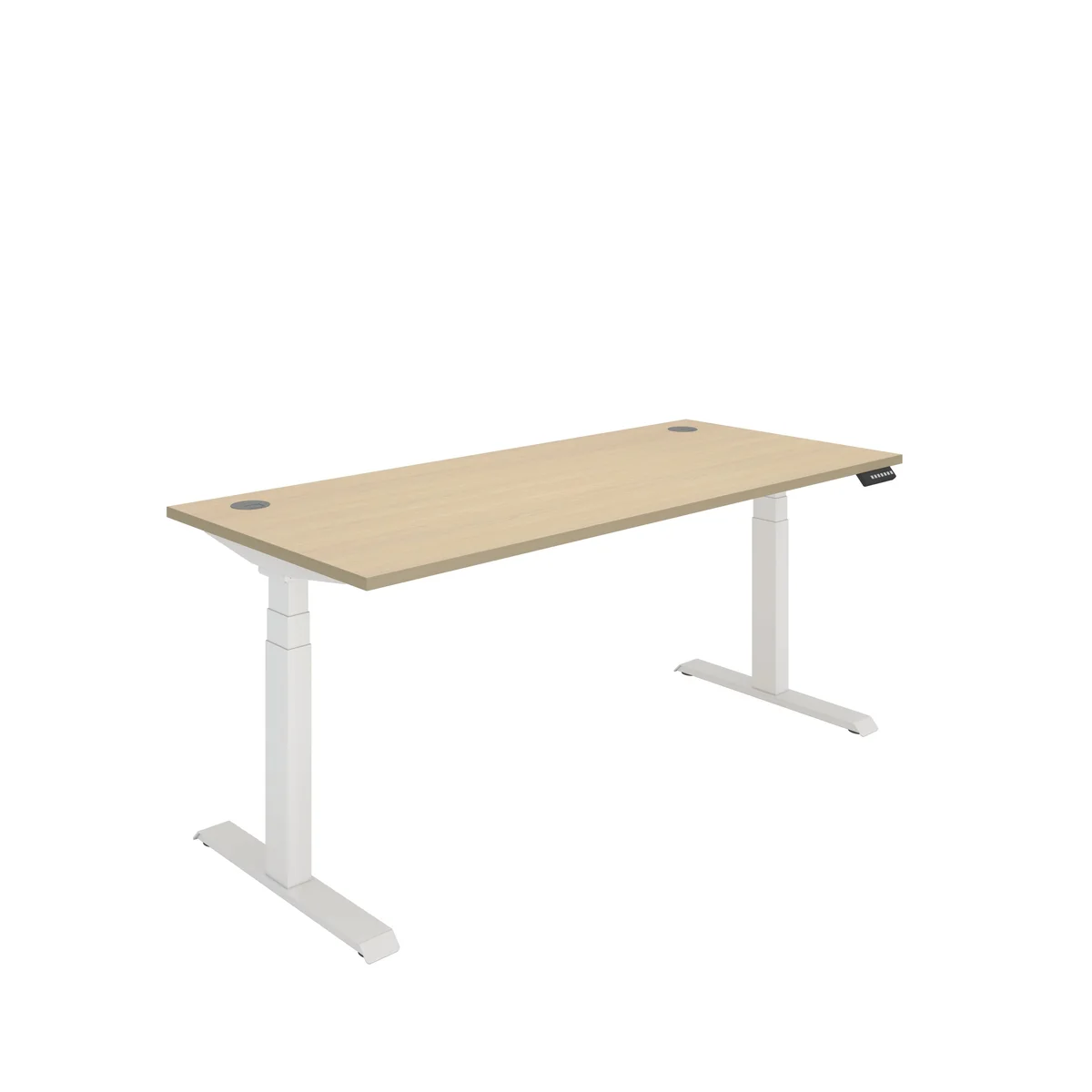 Polaris Dual Motor Sit/Stand Height Adjustable Desk 1800x800 Oak/White KF800142