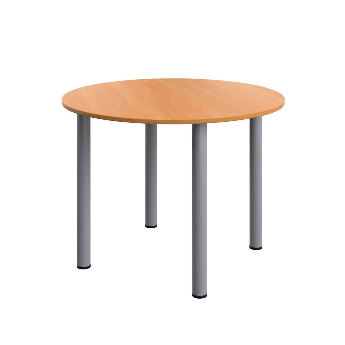 5 Star Modara Round Pole Leg Meeting Table 1000x730mm Beech KF800233