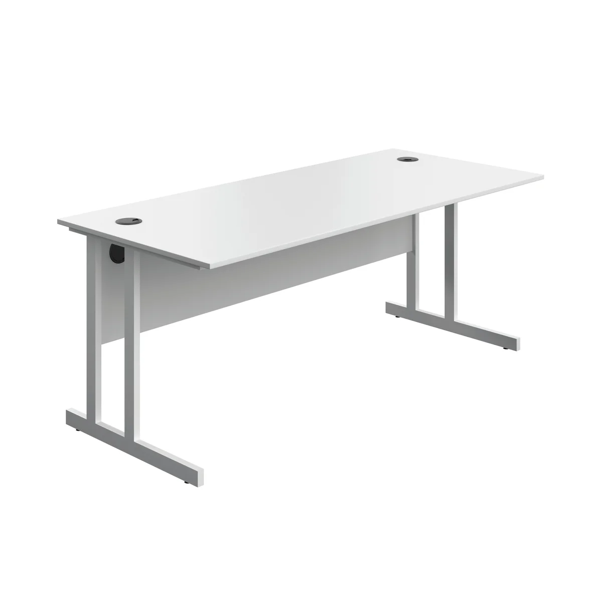 5 Star Modara Twin Upright Rectangular Desk 1800x800x730mm White/White KF800313