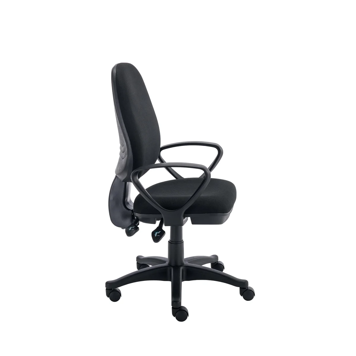 Two Lever Sheaf Operator Chair Black with Fixed Arms KF800371 - Image 3