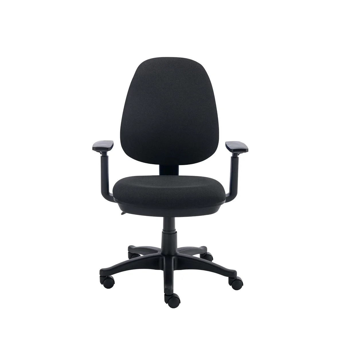 Two Lever Sheaf Operator Chair Black with Adjustable Arms KF800372 - Image 2