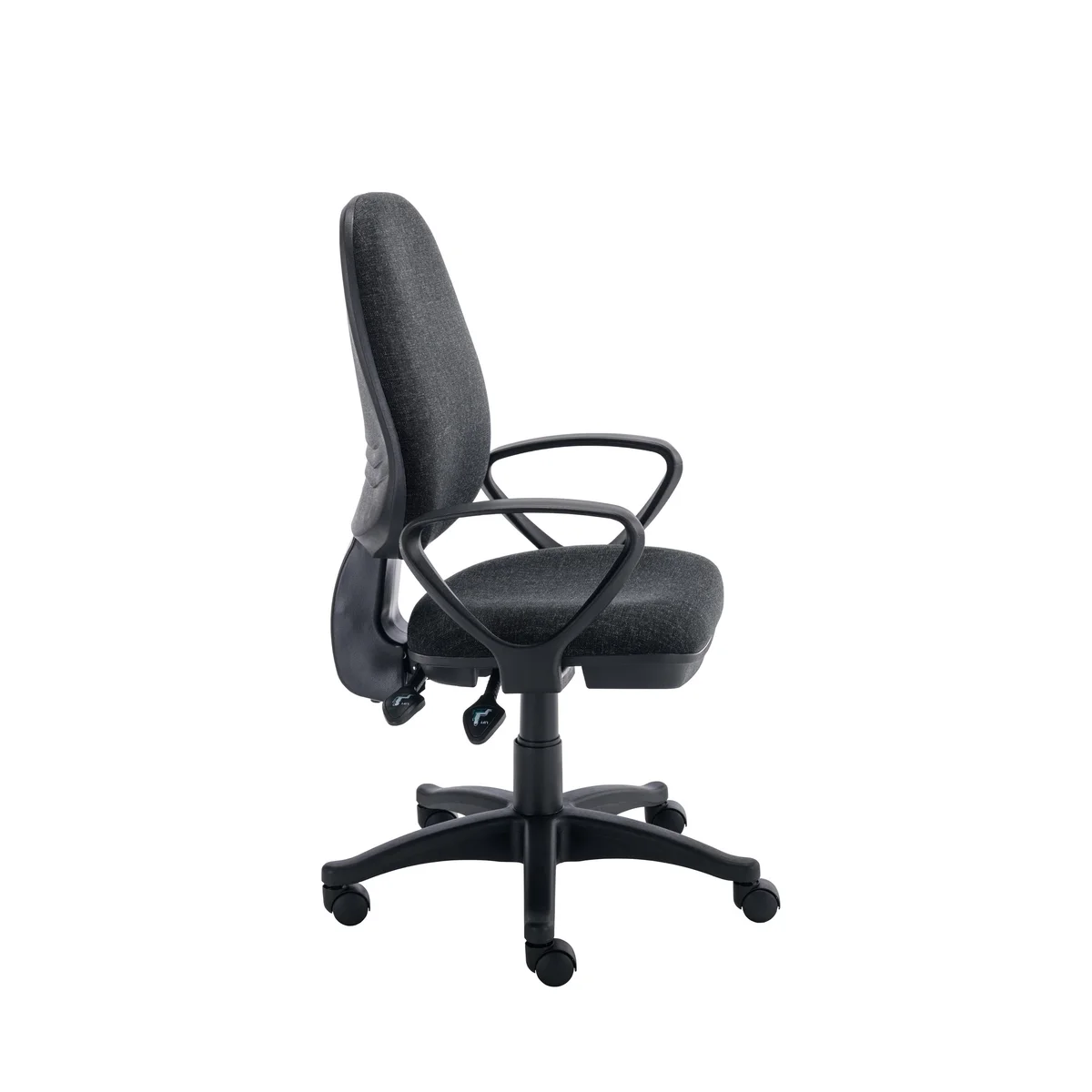 Two Lever Sheaf Operator Chair Charcoal with Fixed Arms KF800373 - Image 3
