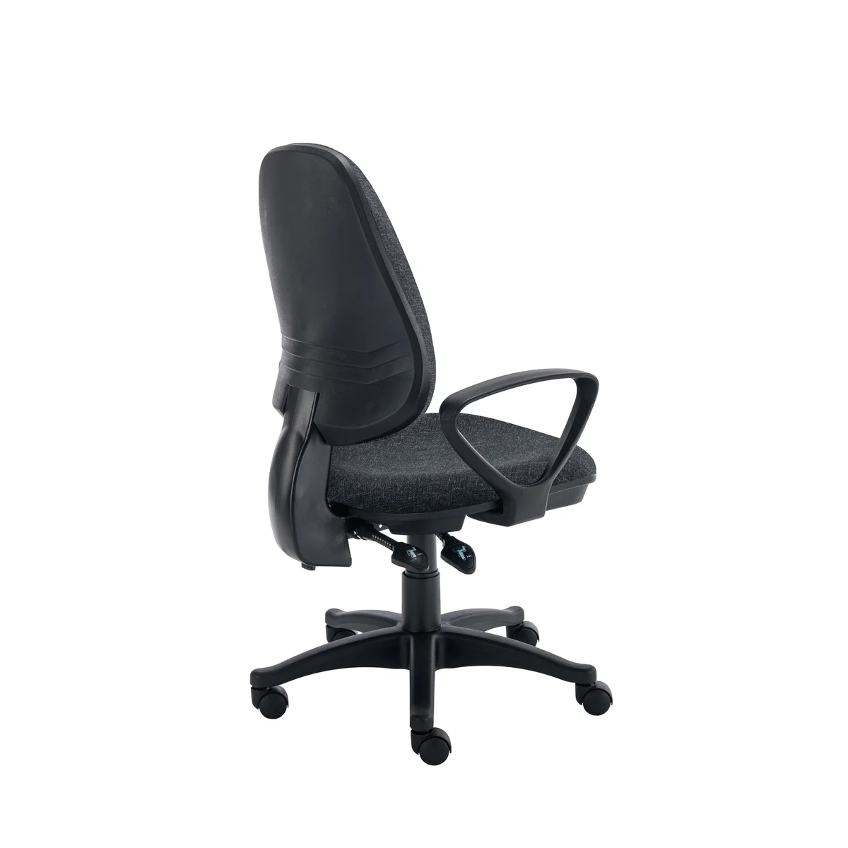 Two Lever Sheaf Operator Chair Charcoal with Fixed Arms KF800373 - Image 4