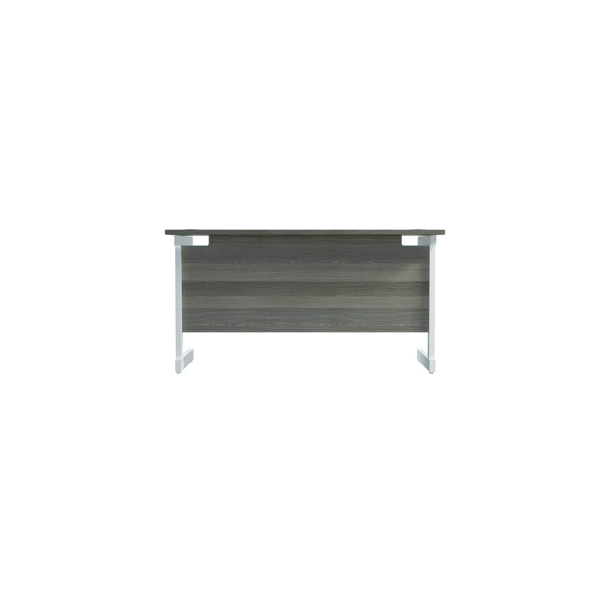 Jemini Single Rectangular Desk 1200x600x730mm Grey Oak/White KF800475 - Image 4