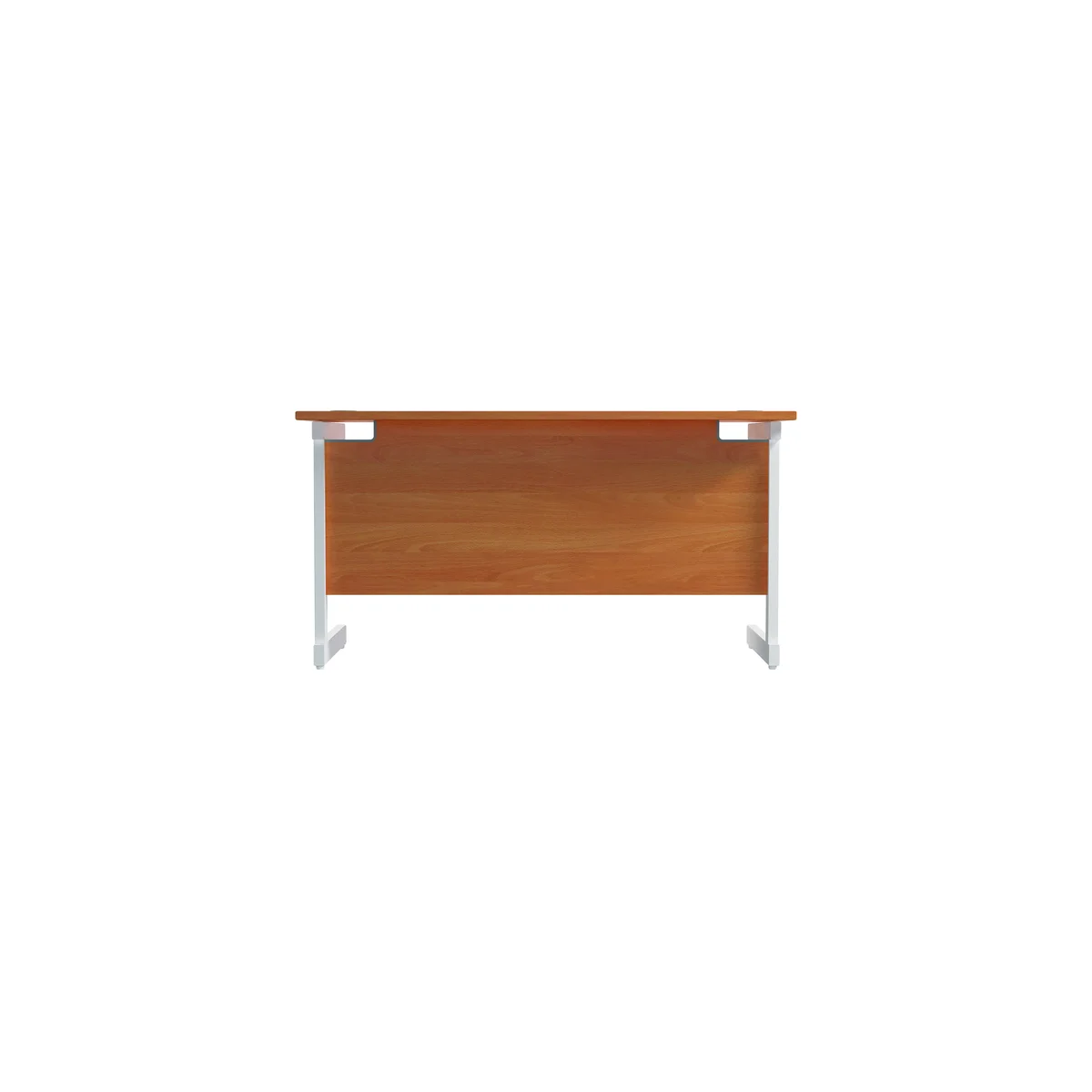 Jemini Single Rectangular Desk 1400x600x730mm Beech/White KF800587 - Image 4