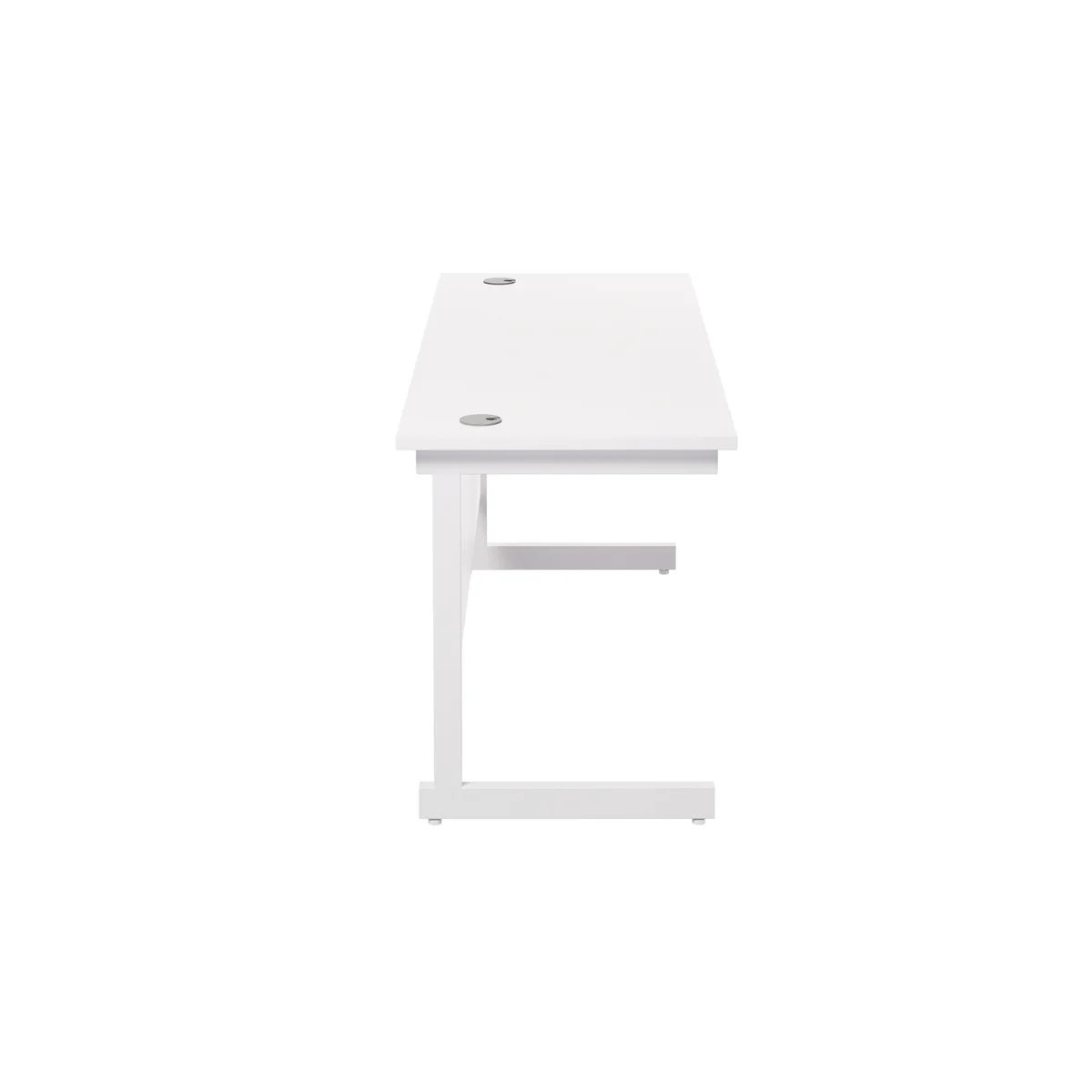 Jemini Single Rectangular Desk 1600x600x730mm White/White KF800738 - Image 2